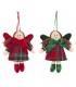 PERSONNAGES PETITS ANGES DE NOËL TARTAN - Décoration de Noël en tissu