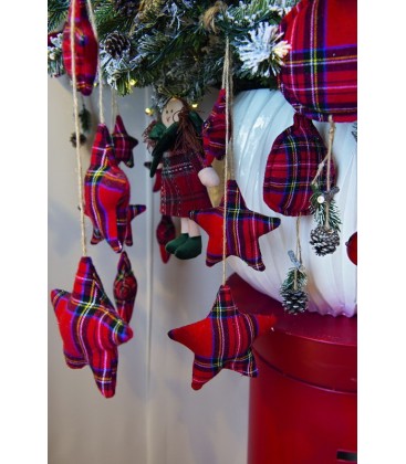 Personnage petits anges de noel Tartan