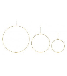 3 Gold Metal Suspension Rings