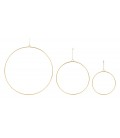 3 Gold Metal Suspension Rings