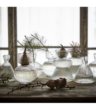 Set de 5 Petits Vases en verre 10x13 cm