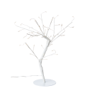 Indoor Metal Tree with 48 LED Lights, White, W30xH45 cm