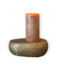 Antique Gold Pebble Candle Holder
