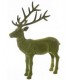 Figurine cerf alpin vert H80 cm - Décoration pour vitrine de noel