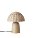 Lampe de table Champignon Ø15/31xH38 cm en métal et osier - Edition Limitée