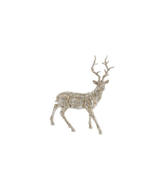 Cerf or H46 cm - Figurine de Noel