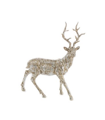 Cerf or H46 cm - Figurine de Noel