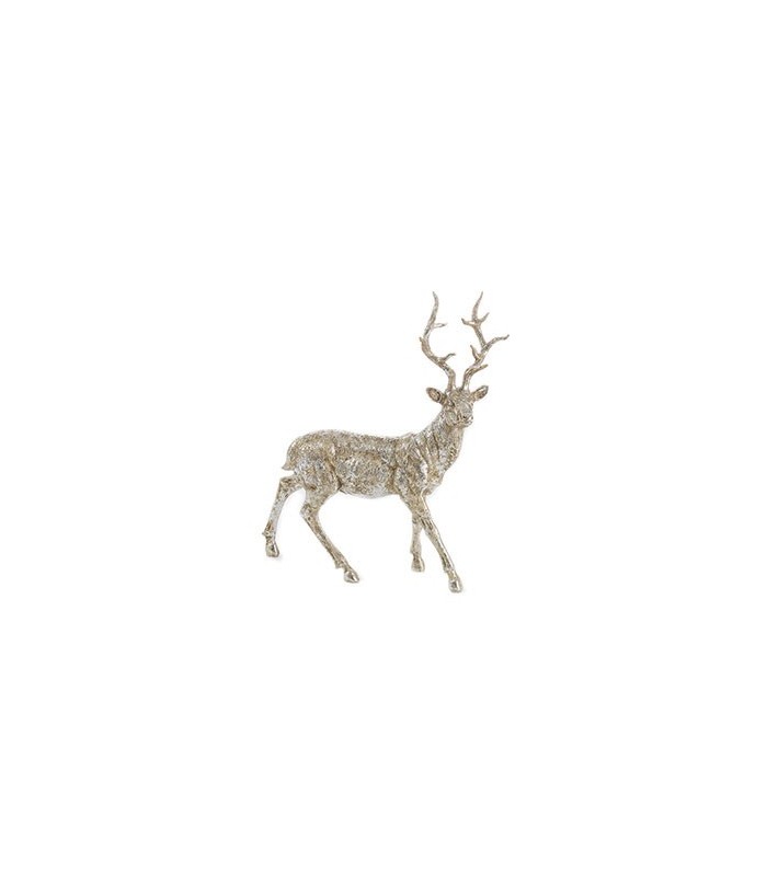 Cerf or H46 cm - Figurine de Noel 