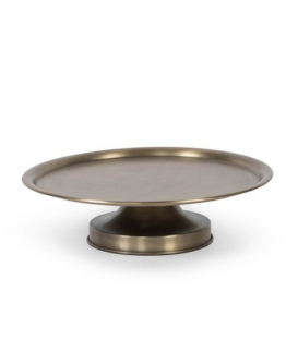 Large Metal Serving Tray on Stand