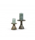 Organic Weathered Metal Candle Holder