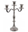 Silver 3-Arm Candle Holder