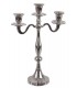 Silver 3-Arm Candle Holder