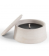 Outdoor Scented Candle in Grey Terracotta Pot with Lid - Dimensions: Ø 23x12cm