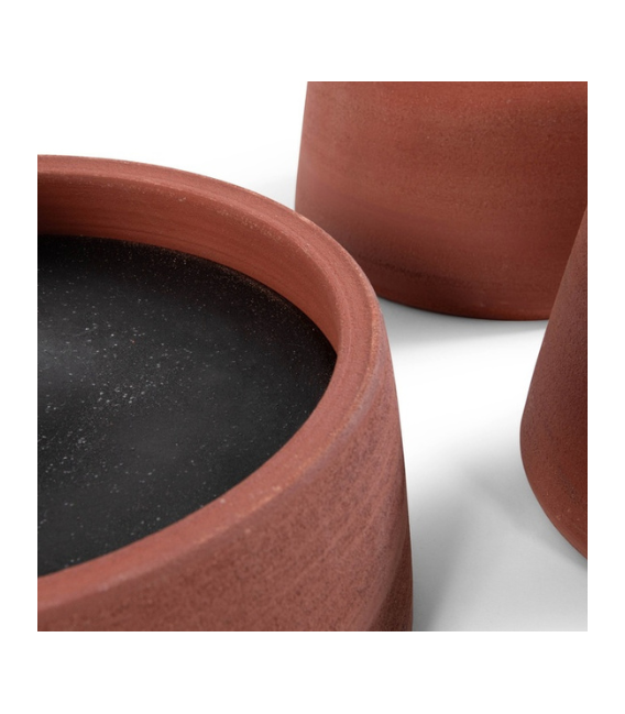 Bougie Parfumée d'Extérieur dans un Pot en Terre Cuite Rouge avec Couvercle - Dimensions : Ø 20x19cm