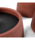 Bougie Parfumée d'Extérieur dans un Pot en Terre Cuite Rouge avec Couvercle - Dimensions : Ø 20x19cm