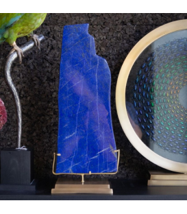 Lapis-Lazuli sur socle en laiton - décoration intérieure