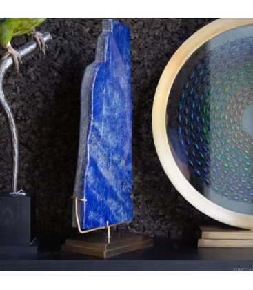 Lapis-Lazuli sur socle en laiton - décoration intérieure