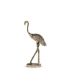 Heron large - metal - antique gold