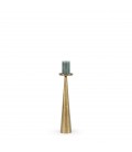 Metal Candle Holder with Brass Finish - 62cm Height