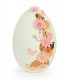 Oeuf blanc avec détail fleurs - décoration de Pâques