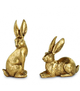 Petits lapins dorés - Décoration de Pâques pour pâtisserie