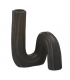 Bougeoir moderne en grès noir - 11xH15 cm