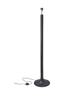 Pied de lampe en bois de manguier noir H140 cm