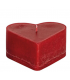 Bougie cœur rouge 6 x13 cm - lot de 2 bougies