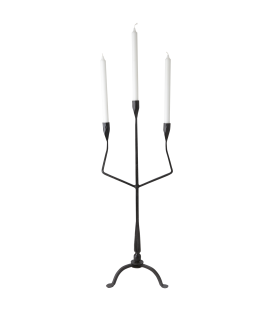 Grande chandelier en métal noir H75 cm