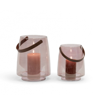 Lanterne en verre transparent
