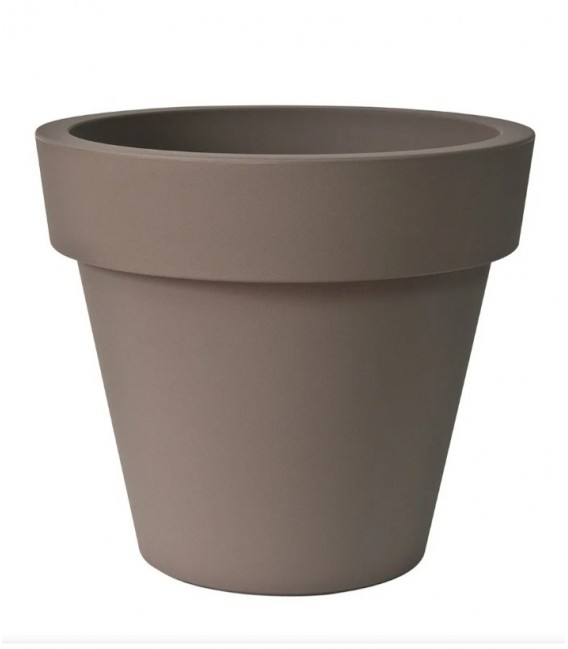 Grand cache-pot PE couleur taupe