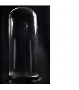 Globe en verre sur base en bois H70 cm