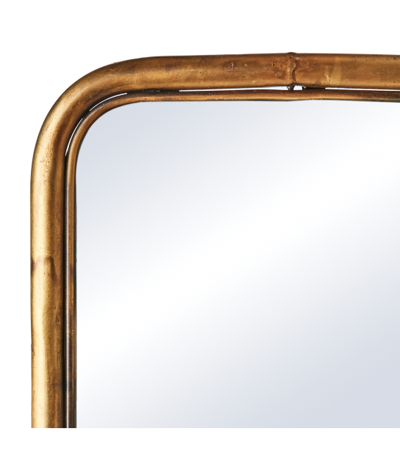 Miroir artisanal rectangulaire 70 cm - cadre métal