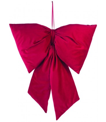 Grand nœud rouge en velours
