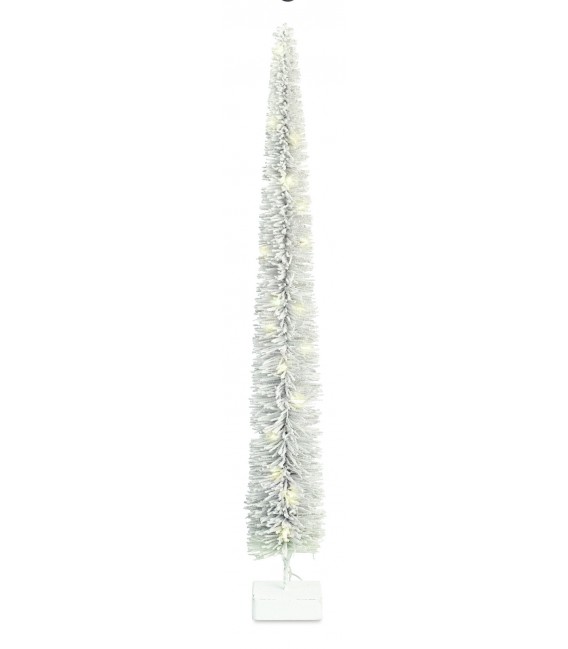 Arbre cône en rotin blanc H127 cm - Décoration de noel
