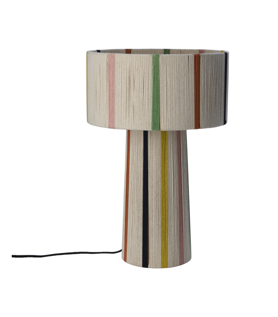 Lampe de table en jute coloré
