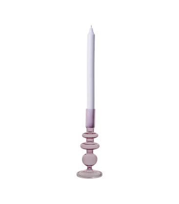 Bougeoir en verre PINK