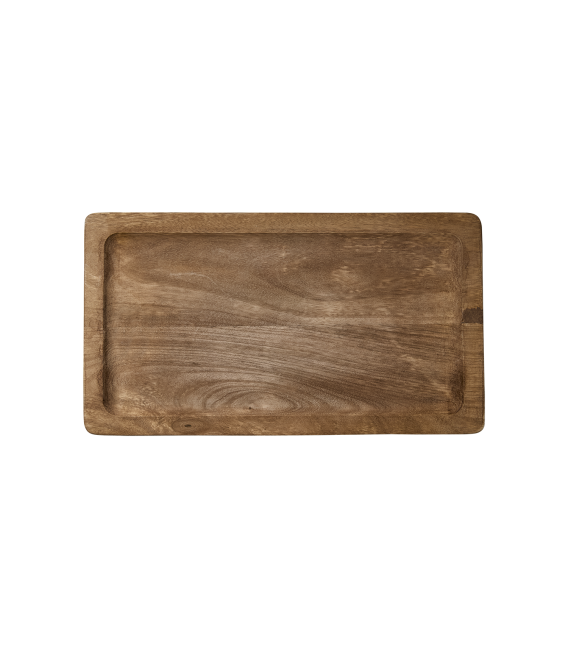 Plateau rectangle en bois de manguier