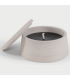 Bougie Extérieure parfumée dans un pot de terre gris avec couvercle