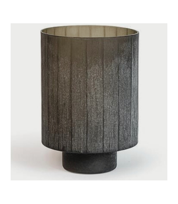 Vase design en verre fumé