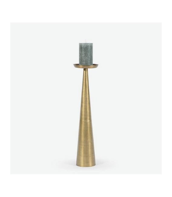 Bougeoir en metal finition laiton