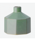 Octagonal green stoneware vase - BERNES