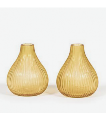 Soliflore verre strié