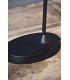Lampe au design années 50 en laiton poli avec abat-jour noir et intérieur blanc