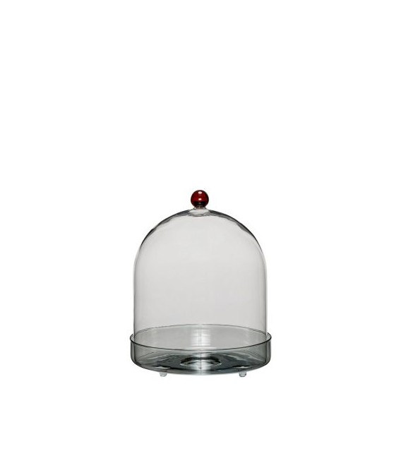 Cloche décorative Flora – Verre fumé ambre