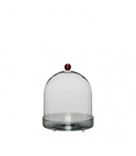 Cloche décorative Flora – Verre fumé ambre