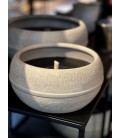 Bougie d’extérieur – Cire noire dans bol en terre cuite – Ø 24 cm